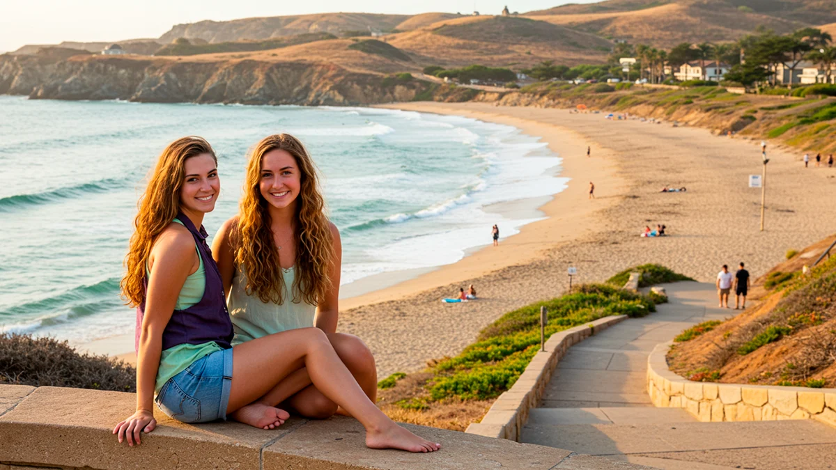 Dos chicas jóvenes en la playa